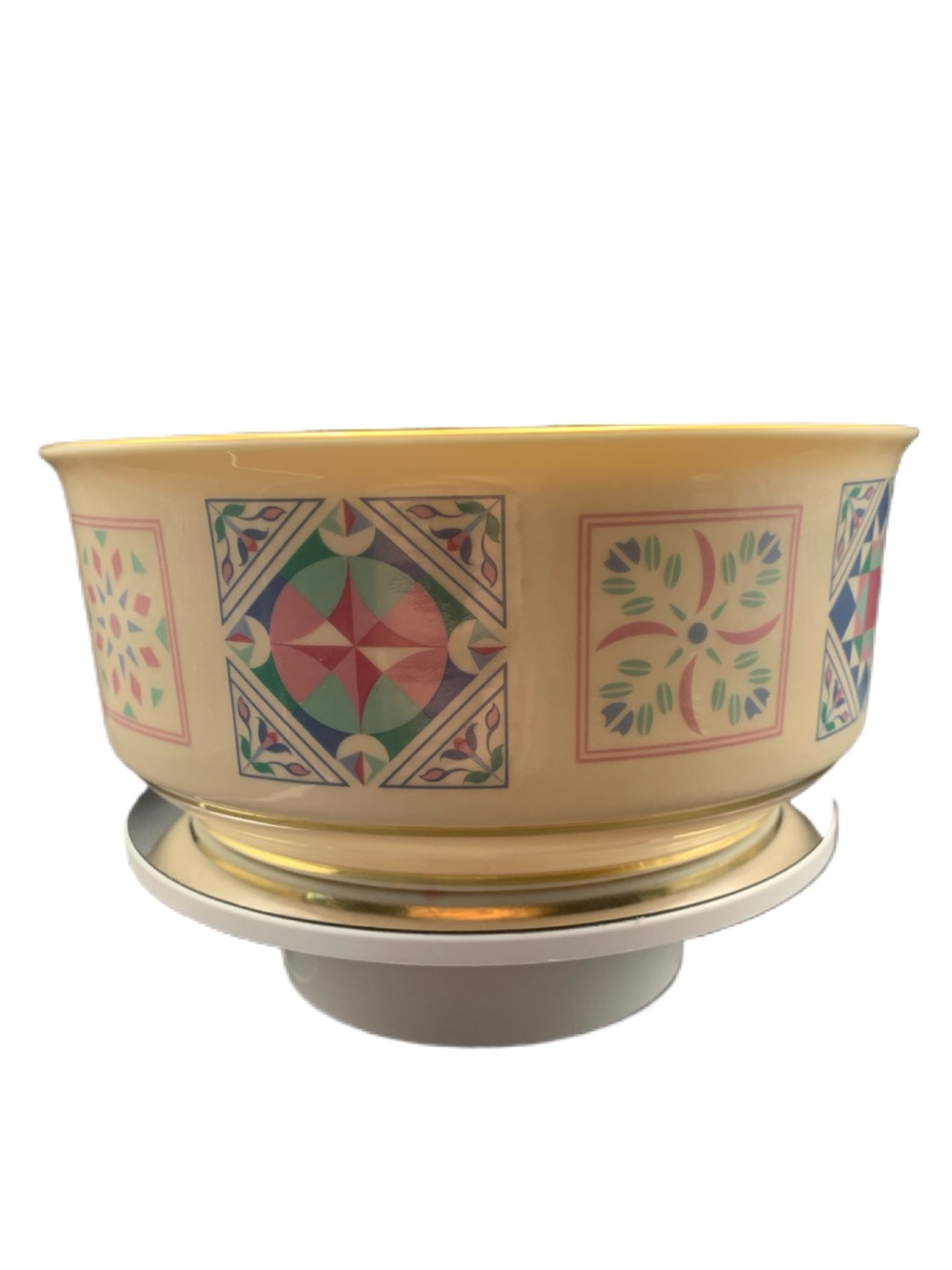 Vintage Lenox 1989 The Album Quilt Bowl Fine Ivory China Classic Style